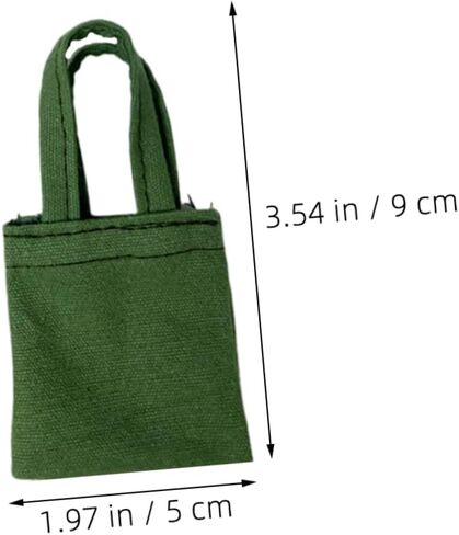 10pcs Miniature Canvas Bag Dollhouse Accessories Decorative Tote Bags for Dolls for Miniature Scenes and Keychain Use in Saudi Arabia