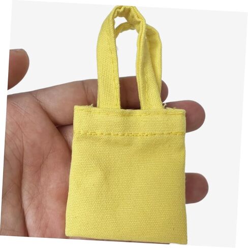 10pcs Miniature Canvas Bag Dollhouse Accessories Decorative Tote Bags for Dolls for Miniature Scenes and Keychain Use in Saudi Arabia