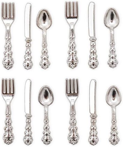 Odoria 1/12 Miniature Silverware Set Dollhouse Decoration Accessories, Copper in Saudi Arabia