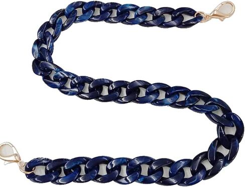 1 Piece 23.6" Resin Bag Strap with Lobster Claw Clasps Acrylic Handbag Chain Strap Acrylic Purse Handbag Chain Strap Replacement Chain Strap for Shoulder Bag Handbag Purse, Royal Blue in Saudi Arabia