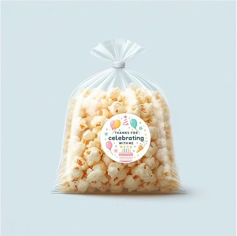 Birthday Party Thank You Stickers,Thanks for Celebrating with Me 24 Pack, Perfect for Birthday Parties Decoartion, Baby Showers, Favor Boxes, Goodie Bags, Popcorn Boxes and More in Saudi Arabia