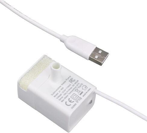 مضخة بديلة لنافورة مياه الحيوانات الأليفة JY-830، محرك نافورة مياه للقطط بواجهة USB صغيرة متوافق مع نوافير الكلاب المصنوعة من الفولاذ المقاوم للصدأ سعة 2.2 لتر/74 أونصة 3.2 لتر/108 أونصة 4 لتر/135 أونصة 7 لتر/236 أونصة in Saudi Arabia