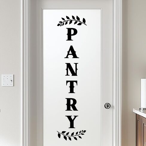 Pantry Door Decal – Black Vinyl Kitchen Wall Sticker – Farmhouse Pantry Sign for Cabinet or Glass Door, 4.3 x 18 Inch in Saudi Arabia