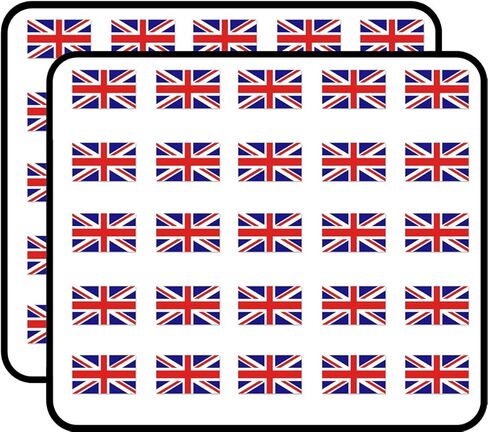 UK British Union Jack Flag Sticker for Scrapbooking 1" 50 Pack Stickers Waterproof Vinyl Decals in Saudi Arabia