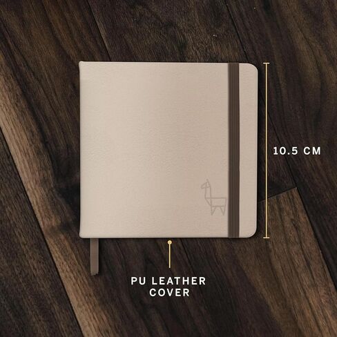 ETCHR Miniature Sketchbook – Mixed Media 100% Cotton Cold-Press Paper, Lay-Flat Binding, Hardbound Vegan-Friendly PU Leather Cover (4 x 4 Inch Square) in Saudi Arabia