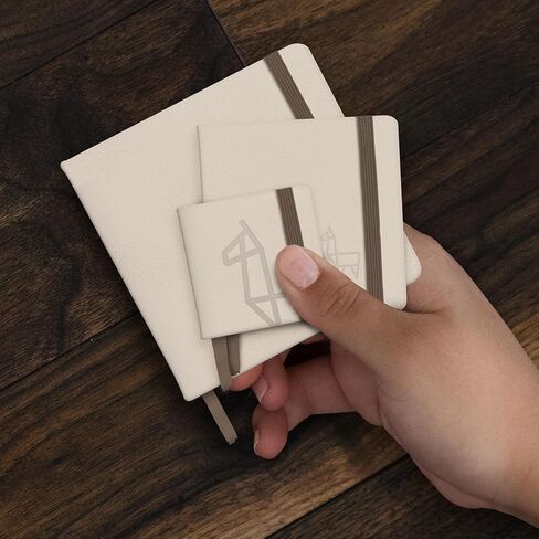 ETCHR Miniature Sketchbook – Mixed Media 100% Cotton Cold-Press Paper, Lay-Flat Binding, Hardbound Vegan-Friendly PU Leather Cover (4 x 4 Inch Square) in Saudi Arabia