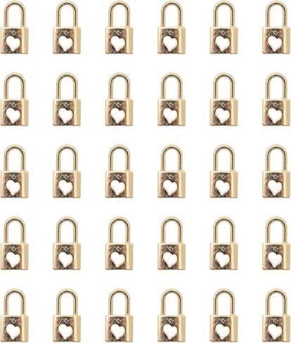 50 جهاز كمبيوتر شخصى قفل سحر مع قلب مجوف 1.5 × 0.8 سم صغير لطيف خمر قفل معدني معلق المعلقات DIY بها بنفسك صنع المجوهرات قلادة أساور القرط لوازم سكرابوكينغ in Saudi Arabia
