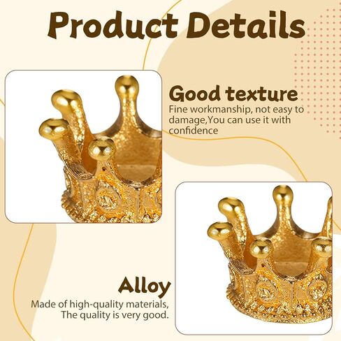 30 PCS Mini Crowns for Crafts, Mixed Color Vintage Crown Charms 3D Alloy King Crown‘s Beads Large Hole Spacer Beads for DIY Crafts Jewelry Necklace Making Supplies in Saudi Arabia