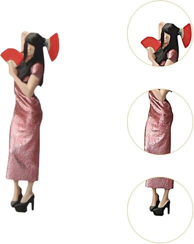 1/64 Cheongsam Woman Figure Model Diorama Scenery Trains Architectural Resin Figurine in Kuwait