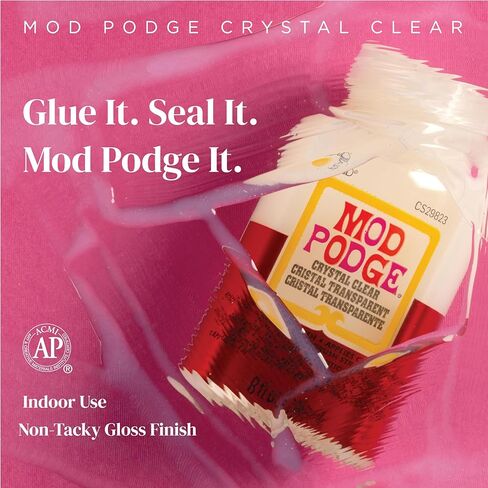 Mod Podge، غراء كريستالي شفاف لامع، مانع للتسرب، ولمسة نهائية، 8 أونصة سائلة in Saudi Arabia