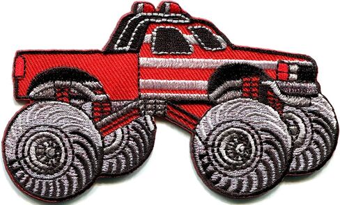 Monster Truck 4 X 4 Pickup auto Racing ute Embroidered Applique Iron-on Patch S-675 in Saudi Arabia