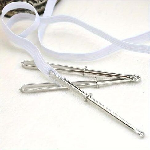 2/4Pcs Elastic Band Threader Clip Metal Sewing Guide for DIY, Belt Guide Needle Tool for Trousers Waistbands Elastic Repair, 2PCS in Saudi Arabia