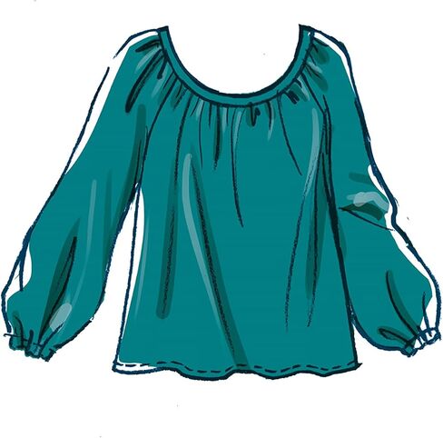 McCall's M8256A Learn to Sew Misses' Pullover Top Sewing Pattern Kit, Code M8256, Sizes XS-S-M-L-XL-XXL in Saudi Arabia