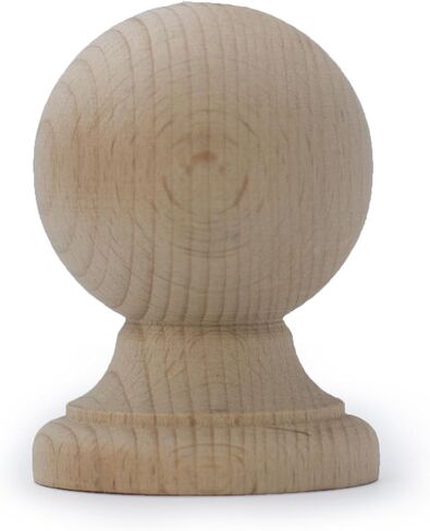 2Pack Decorative Unfinished Wood Finials3.14 Tall x 1.96" Wide for Bed Post Finials Dowel Finial Flagpole Topper Staircases Wooden DIY Crafts Finials for Home Deoration (Style 3) in Saudi Arabia