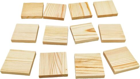 4PCS Unfinished Wood Square Blocks for Crafts, 7x7x0.4in Blank Wooden Squares Pine Wood Boards for Carving,DIY Wood Coasters,Painting & Burning in Saudi Arabia