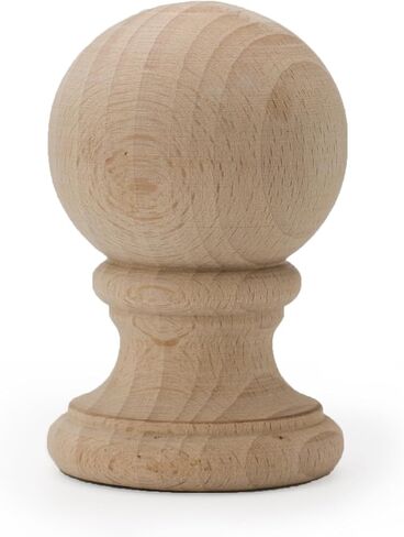 2Pack Decorative Unfinished Wood Finials3.14 Tall x 1.96" Wide for Bed Post Finials Dowel Finial Flagpole Topper Staircases Wooden DIY Crafts Finials for Home Deoration (Style 3) in Saudi Arabia