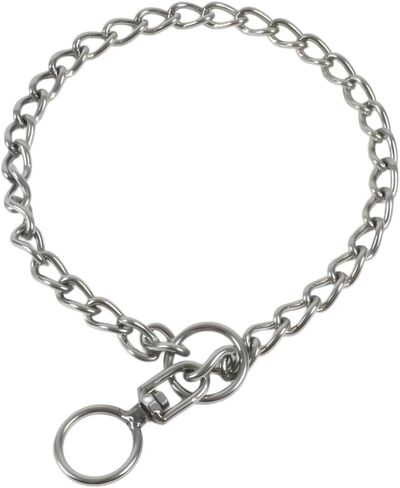 Dog Choke Collar, Chain Choke Collar for Dogs Stainless Steel Slip Dog Chain Collars Heavy Duty Training Martingale Collars for Medium Large Breed Pets Boys Girls, Silver M in Saudi Arabia