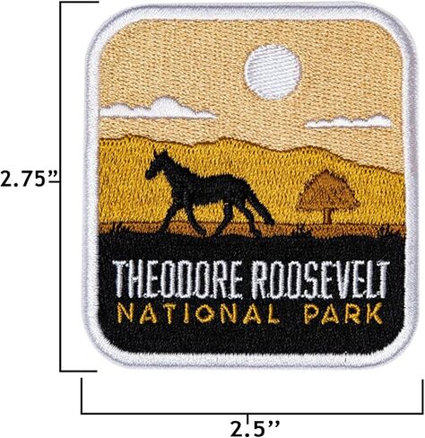 Vagabond Heart Theodore Roosevelt National Park Patch - Theodore Roosevelt Souvenir - Iron On Travel Badge in Saudi Arabia
