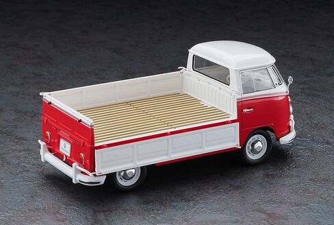 Hasegawa HA20556 1:24 Volkswagen Type 2 Pick-Up Truck-Red-White Paint Model Kit، لون مصبوب in Saudi Arabia