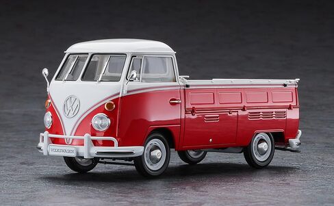 Hasegawa HA20556 1:24 Volkswagen Type 2 Pick-Up Truck-Red-White Paint Model Kit، لون مصبوب in Saudi Arabia