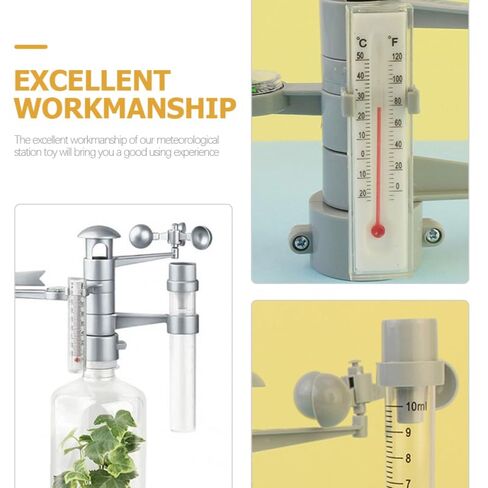 BESPORTBLE Weather Station Model for Kids: Educational Meteorological Experiment Kit Interactive Learning Toys for Ages 6-12 Improve Hands-on Skills and Science Understanding in Saudi Arabia