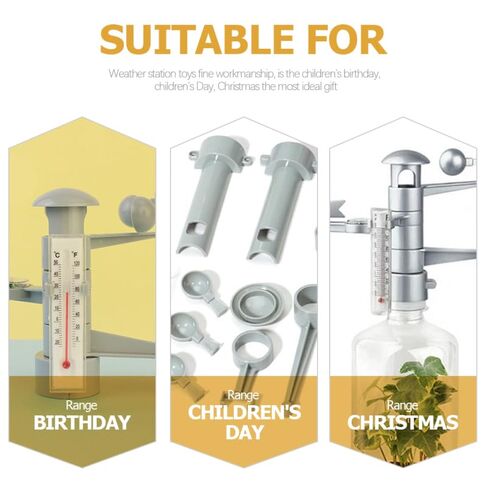 BESPORTBLE Weather Station Model for Kids: Educational Meteorological Experiment Kit Interactive Learning Toys for Ages 6-12 Improve Hands-on Skills and Science Understanding in Saudi Arabia