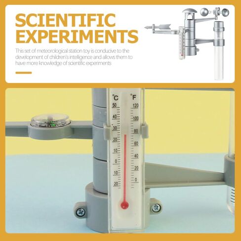 BESPORTBLE Weather Station Model for Kids: Educational Meteorological Experiment Kit Interactive Learning Toys for Ages 6-12 Improve Hands-on Skills and Science Understanding in Saudi Arabia