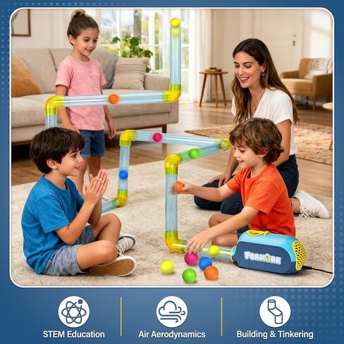 مجموعة أنبوبية للعبة STEM لتدفق الهواء، ألعاب أنابيب الهواء، مجموعات STEM ألعاب البناء، التعليم، الديناميكا الهوائية الهوائية، البناء والترقيع in Kuwait