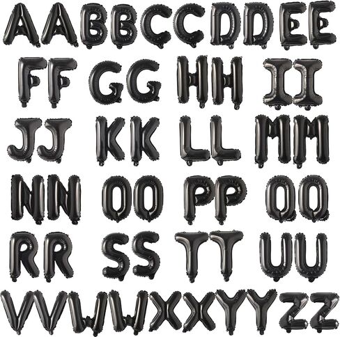 مجموعة من 52 قطعة من بالونات الحروف "A-Z" مقاس 16 بوصة - بالونات كاملة من رقائق مايلر الأبجدية (كل حرف يتضمن بالونين) لأعياد الميلاد والتخرج والعام الجديد وديكورات الحفلات (أحمر) in Kuwait