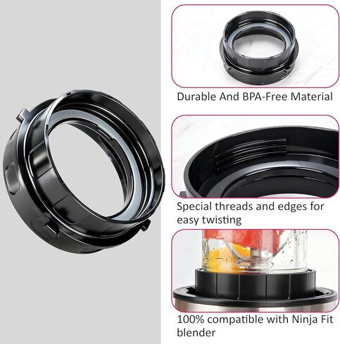 Adapter for Ninja Nutri Pro BN401 Blender and Ball Wide-Mouth Mason Jar - Blend Directly in Glass Jar Replace Plastic Cup - Attachment Connection for Ninja BN401, Dishwasher Safe (Only Adapter) in Kuwait