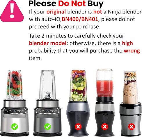 Adapter for Ninja Nutri Pro BN401 Blender and Ball Wide-Mouth Mason Jar - Blend Directly in Glass Jar Replace Plastic Cup - Attachment Connection for Ninja BN401, Dishwasher Safe (Only Adapter) in Kuwait