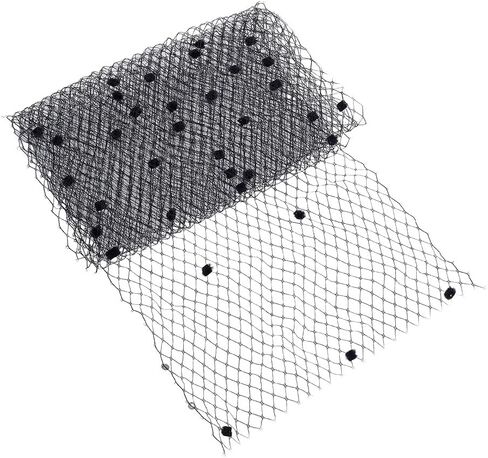 2 Yards(1.82M) Mesh Veil Headband Veil Netting Fabrics with Small Ball Women Mesh Veils Bridal Birdcage Veil Netting Hat Decoration Black for Women Bride's Headdress Veil Making in Saudi Arabia