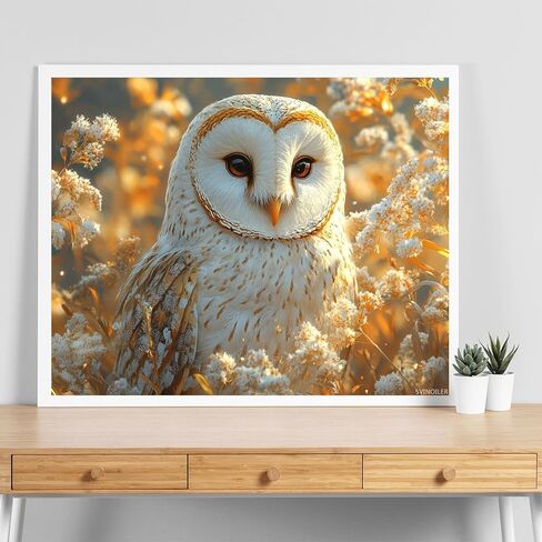 SVINOILER Paint by Number for Adults, Barn Owl Among Wild Grasses, Adult Crafts Paint by Numbers, DIY Handmade Gifts 16x20 inch in Saudi Arabia