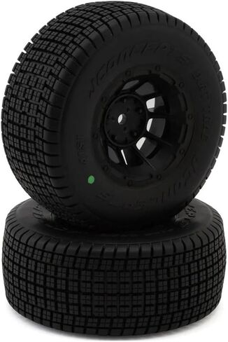 1/10 Dirt Trac 2.2" 2WD Front Pre-Mounted Short Course Truck Tires, Green Compound (2) in Saudi Arabia