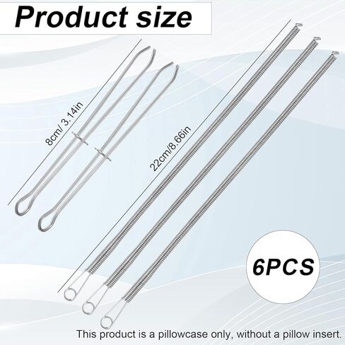 6pcs Drawstring Threader Tool Set, Stainless Steel Short Rope Threading Clips and Spring Drawstring Needle Threader for Hoodies, Pants, and Jackets in Saudi Arabia