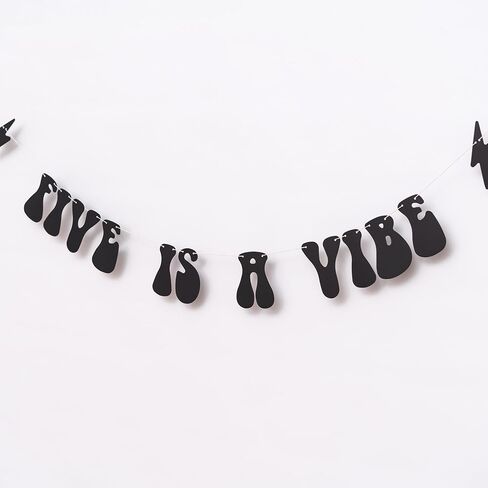 Five Is A Vibe Banner - 5th Birthday Party Decorations Supplies, Boho Hippie Banner, Groovy 5th Birthday Party Decorations in Kuwait