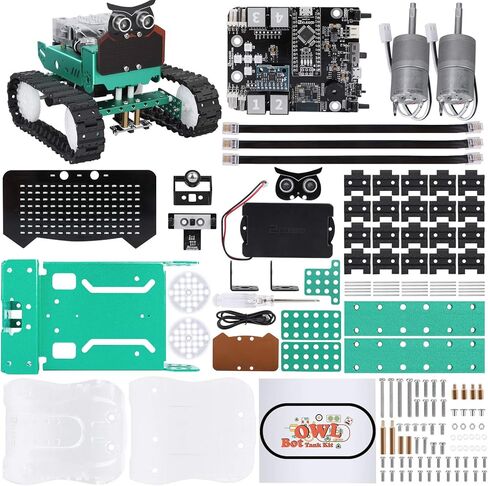 ELEGOO Owl Smart Robotic Car Kit V2.0 for Arduino Robotics for Kids Ages 8-12 12-16 STEM Science Kits Coding Robots Toys for 8+ Year Old Boys Girls Teens Circuits Engineering Building Projects in Saudi Arabia