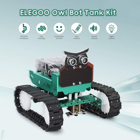 ELEGOO Owl Smart Robotic Car Kit V2.0 for Arduino Robotics for Kids Ages 8-12 12-16 STEM Science Kits Coding Robots Toys for 8+ Year Old Boys Girls Teens Circuits Engineering Building Projects in Saudi Arabia