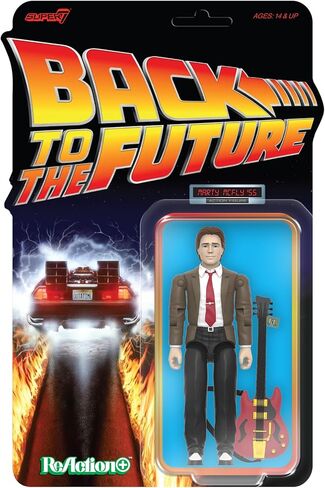 Super7 Reaction+ Back to The Future Marty McFly (1985) - 3.75 بوصة شخصية العودة إلى المستقبل مع الملحقات - مقتنيات أفلام كلاسيكية من الثمانينيات وألعاب قديمة in Saudi Arabia