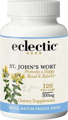 ECLECTIC INSTITUTE Raw Fresh Freeze-Dried Non-GMO St. John's Wort | 120 CT (300 mg) in Kuwait