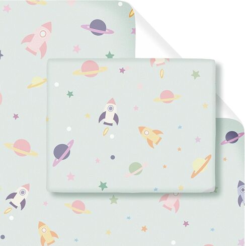 Cheerland Space Gift Wrap Pastel Galaxy Wrapping Paper Rocket Planets Star التعبئة حزمة للأطفال موضوع سماوي عيد ميلاد الطفل دش الفصول الدراسية نزهة النجوم الفضاء الخارجي حزب صالح اللوازم 12pcs in Saudi Arabia