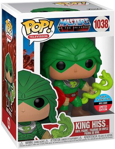 Funko Pop! TV: Masters of The Universe - King Hiss, NYCC 2020 Shared Fall Convention Exclusive Vinyl Figure… in Saudi Arabia