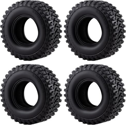4Pcs 2.6 inch RC Rubber Tyre Set Wheel Tires All Terrain Tires 136mm Tall 2.6in Crawler Tires with Foam Insert for 1/7 1/8 1/10 RC Crawler Car Axial RBX10 MJX H8H MK07 KM4 Upgrades in Saudi Arabia