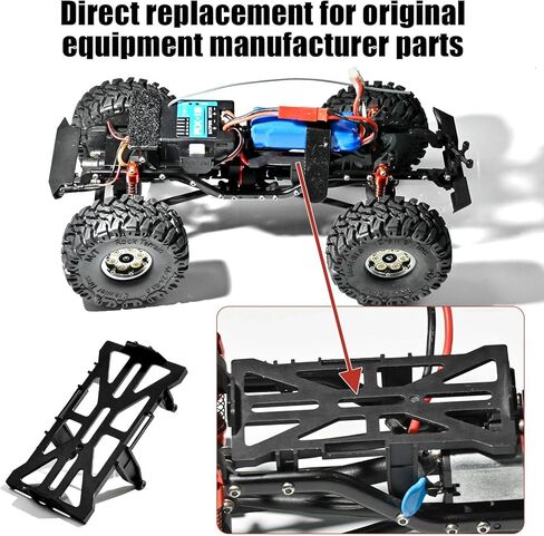 SCX24 Battery Holder Tray Upgrade for 1/24 RC Crawler Axial SCX24 C10 Bronco Deadbolt JLU CRC B-17 Upgrade Parts, Durable and Light Weight Electronics Battery Mounts in Saudi Arabia
