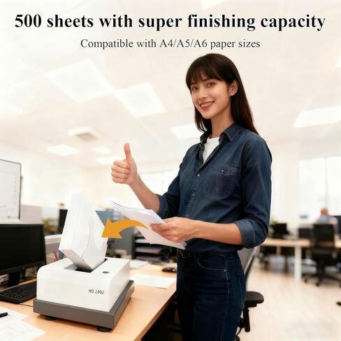 Professional Desktop Paper Jogger, 500-Page Capacity, 2800 RPM High-Frequency Vibration, A4/A5/A6 Compatible, Automatic Paper Straightening in 5 Seconds in Saudi Arabia