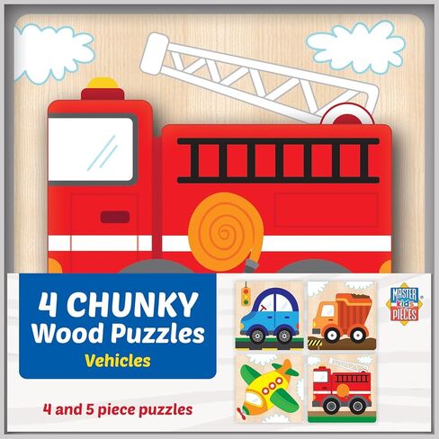 MasterPieces Eric Carle Chunky Wood Puzzle 4 Pack - Portable Jigsaw Puzzle in Saudi Arabia