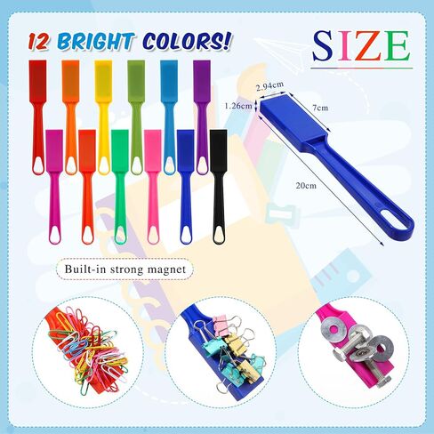 Sanwuta 12 Pcak Colors Magnetic Bingo Wands 350 Metal Translucent Chips Easy to Pick up Magnetic Bingo Chips Stem Kits for Science Learning Counting Family Game Night Activities (Cute Color) in Saudi Arabia
