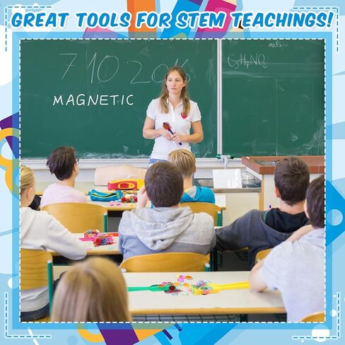 Sanwuta 12 Pcak Colors Magnetic Bingo Wands 350 Metal Translucent Chips Easy to Pick up Magnetic Bingo Chips Stem Kits for Science Learning Counting Family Game Night Activities (Cute Color) in Saudi Arabia