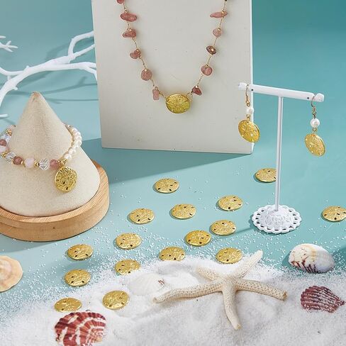 SUPERFINDINGS 30Pcs Sand Dollar Snap Starfish Charm 18mm Snaps Alloy Starfish Charm Accessory for Button Charms for Necklaces Bracelets & Rings Matte Gold Color in Saudi Arabia
