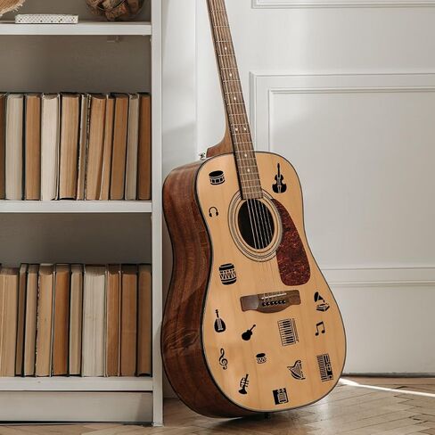 FINGERINSPIRE 9 PCS Musical Instruments Stencils 7x2.1inch Irregular Edge Rectangle Music Theme Stencil Music Notes Stencil Template for Painting on Wall Wood Furniture DIY Home Decoration in Saudi Arabia